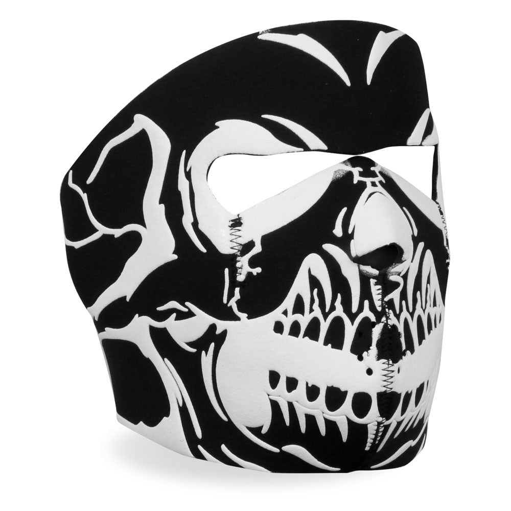 FMA1028 Puff Ink Skull Face Mask - Black - One Size Fits Most