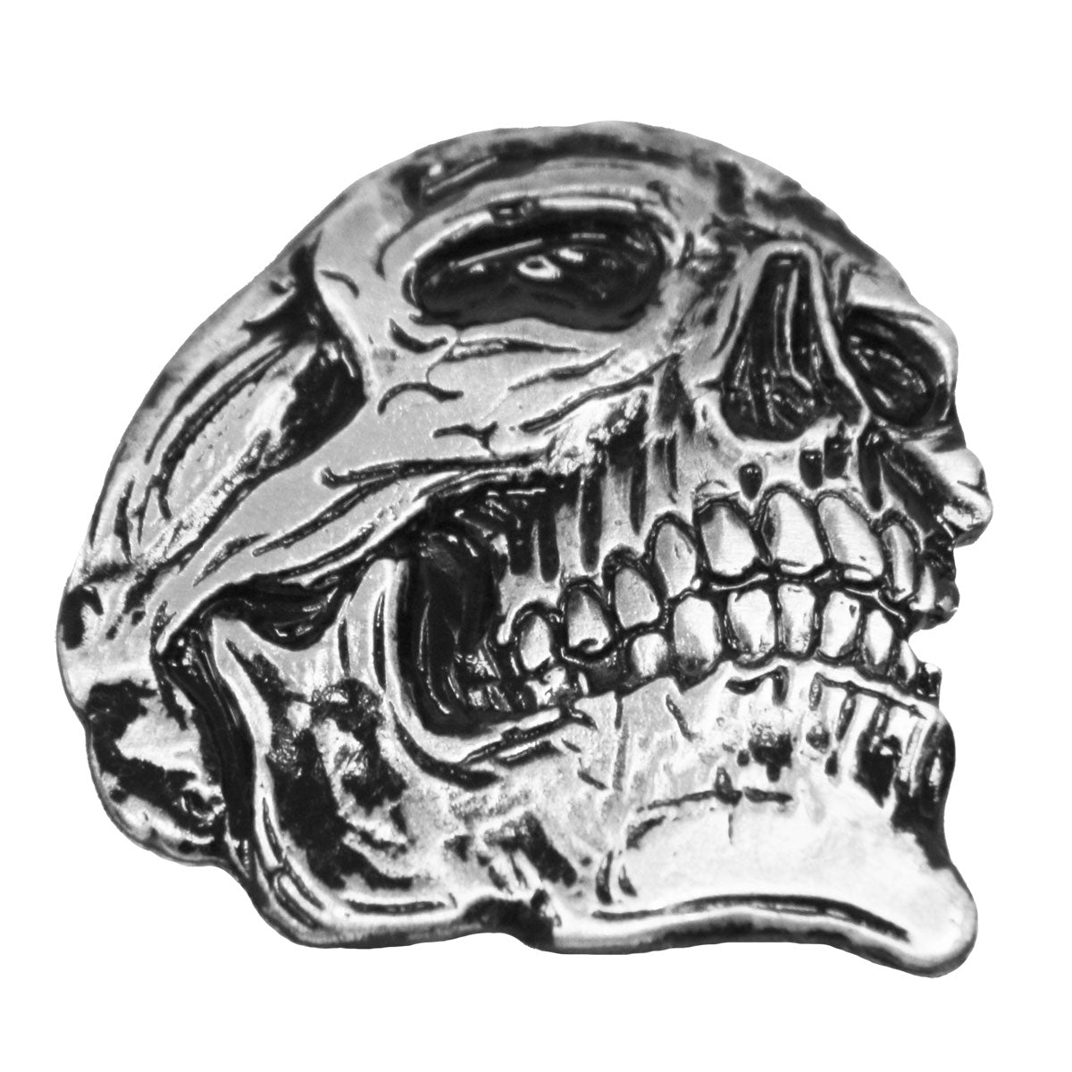 pna1240 Spade Skull Pin - Pewter