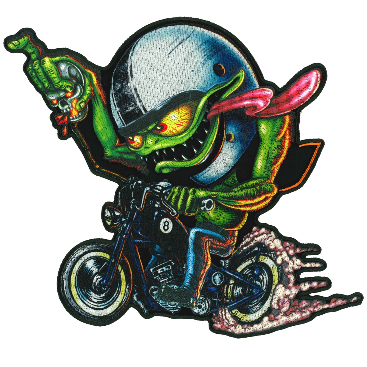 PPQ1819 10 x 9 in. Monster Riding Patch - Multi Color