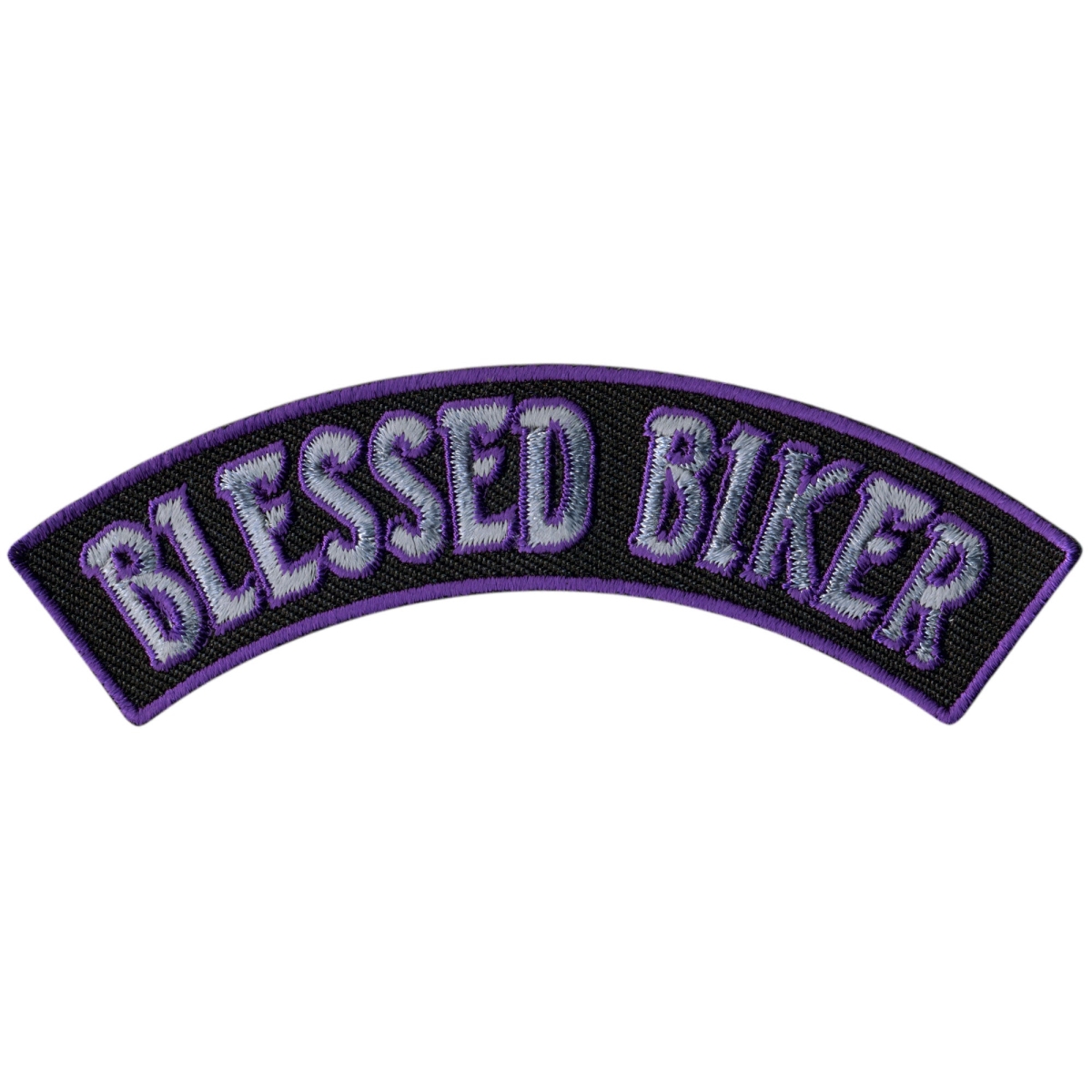 PPM4114 4 x 1 in. Blessed Biker Top Rocker Patch - Multi Color