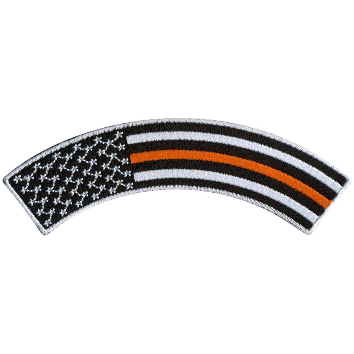 PPM4162 Thin Orange Line Top Rocker Patch - Multi Color - 4 x 1 in. - Heat-Sealed Backing
