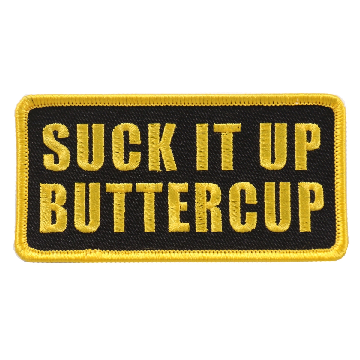 PPL9654 4 x 2 in. Suck It Up Buttercup Patch - Multi Color