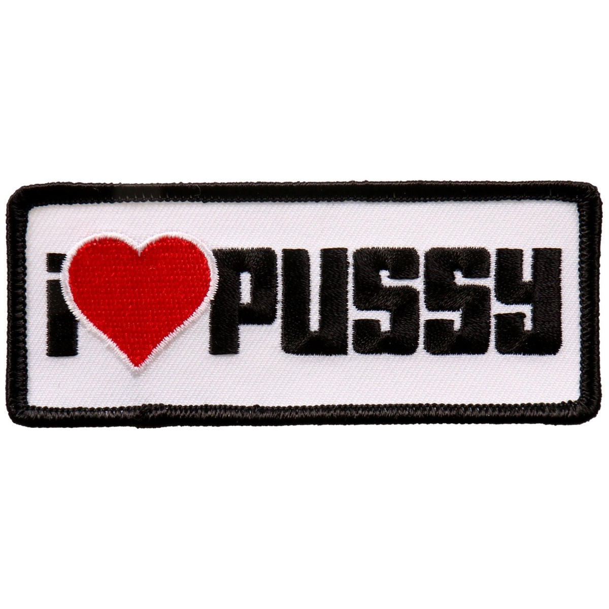 PPL9685 4 x 2 in. I Heart Pussy Patch - Multi Color