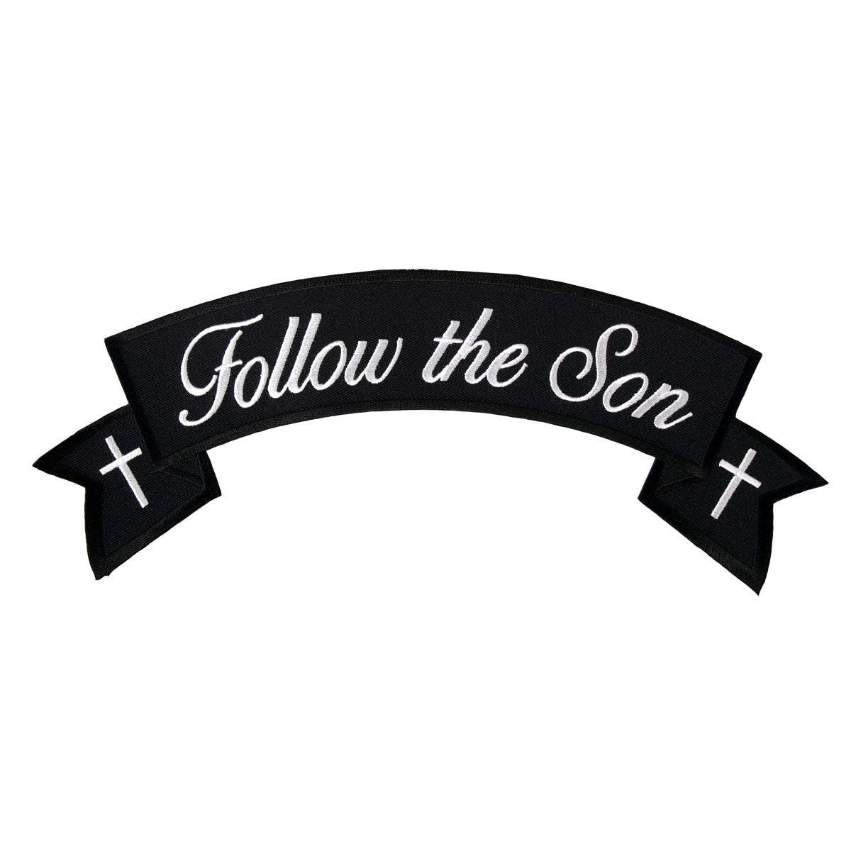 PPM2101 4 x 1 in. Follow the Son Banner Patch - Black & White