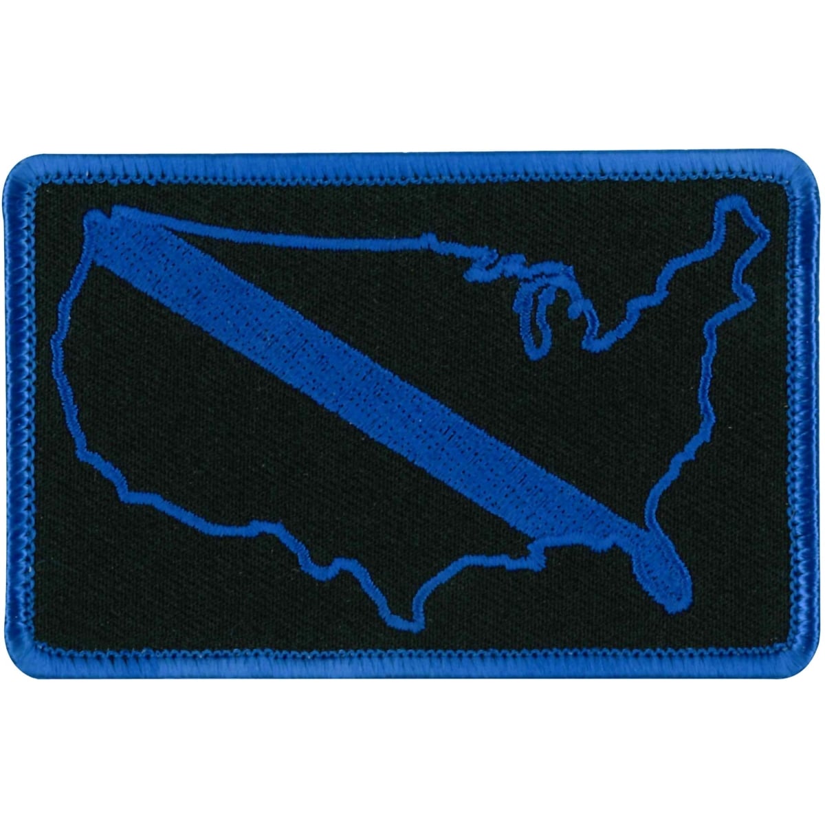 PPL9625 USA Fallen Police Patch - Multi Color - 3 x 2 in. - Iron/Sew On