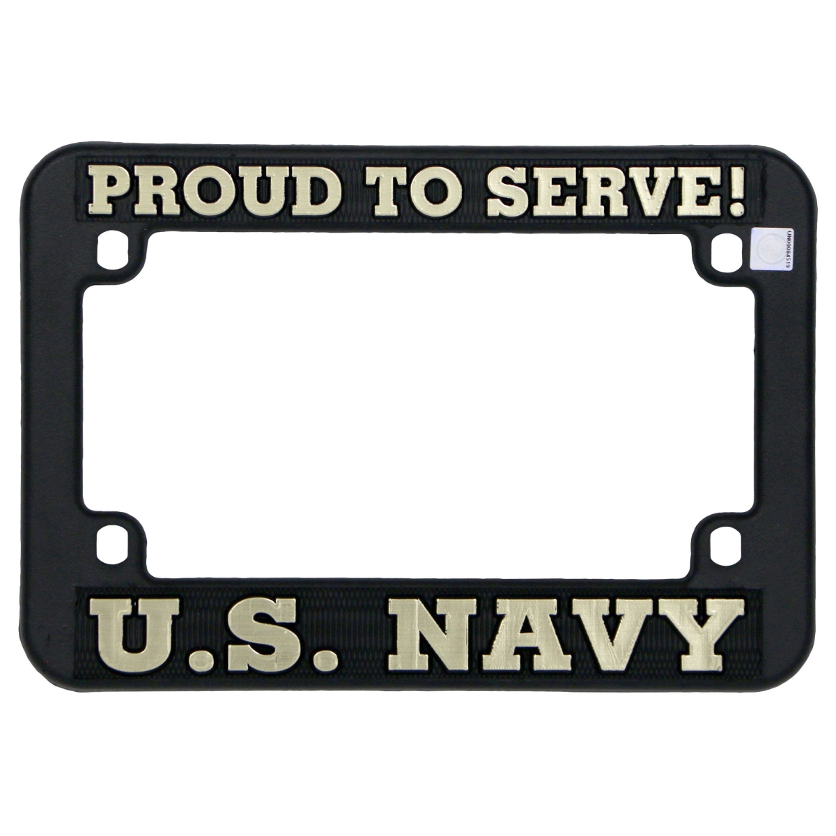 MPA1709 7.5 x 5.25 in. Proud to Serve U.S. Navy License Plate Frame - Black