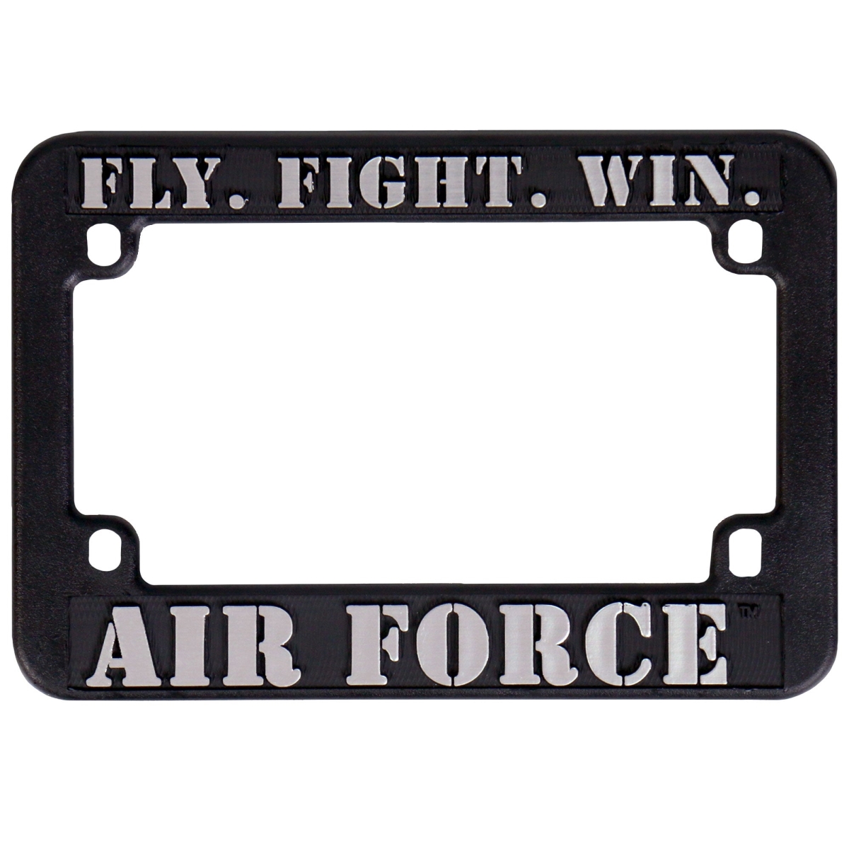 MPA1710 7.5 x 5.25 in. Fly. Fight Air Force License Plate Frame - Black