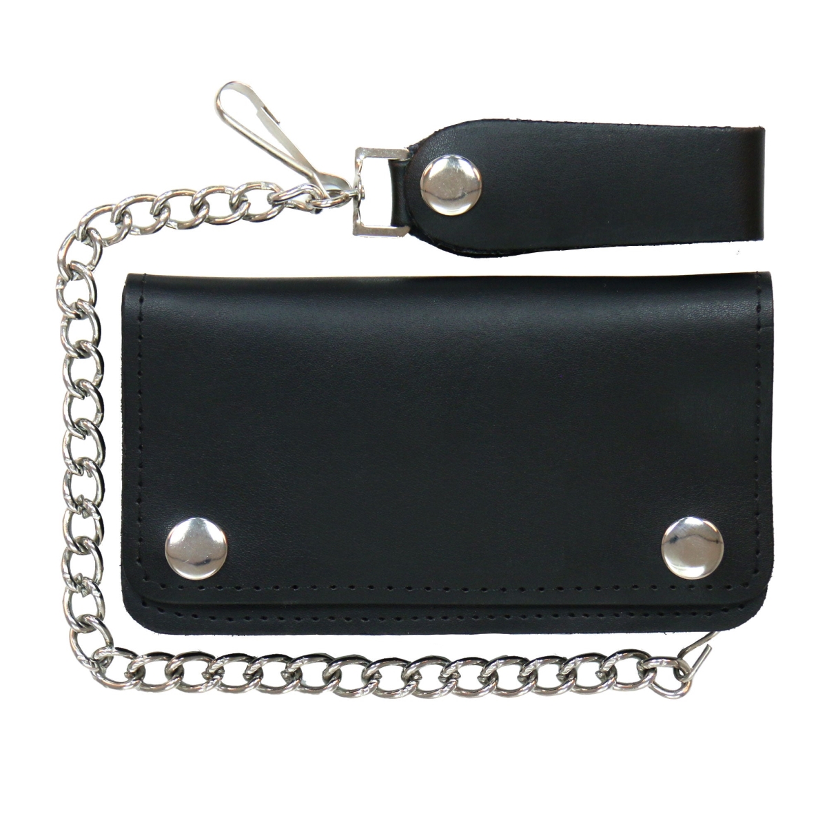 WLC1001 6 in. 5 Pocket Leather Wallet - Black