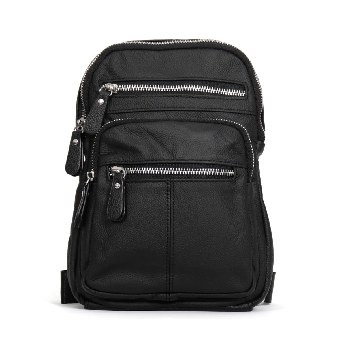 PUA1158 11 x 8.5 x 3 in. Compact Zipper Backpack - Black