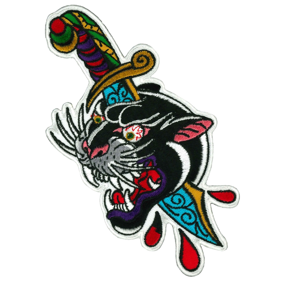 PPQ2173 2.5 x 5 in. Panther Tattoo Patch - Multi Color