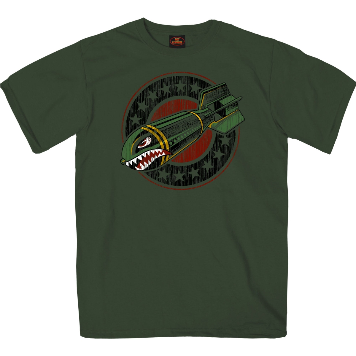 GMS1512 Short Sleeve Shark Bomb T-Shirt - Milt Green - Medium