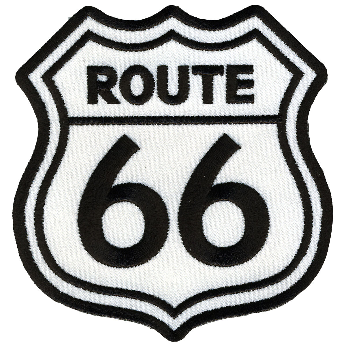 PPL9295 4 x 4 in. Route 66 Patch - Black & White