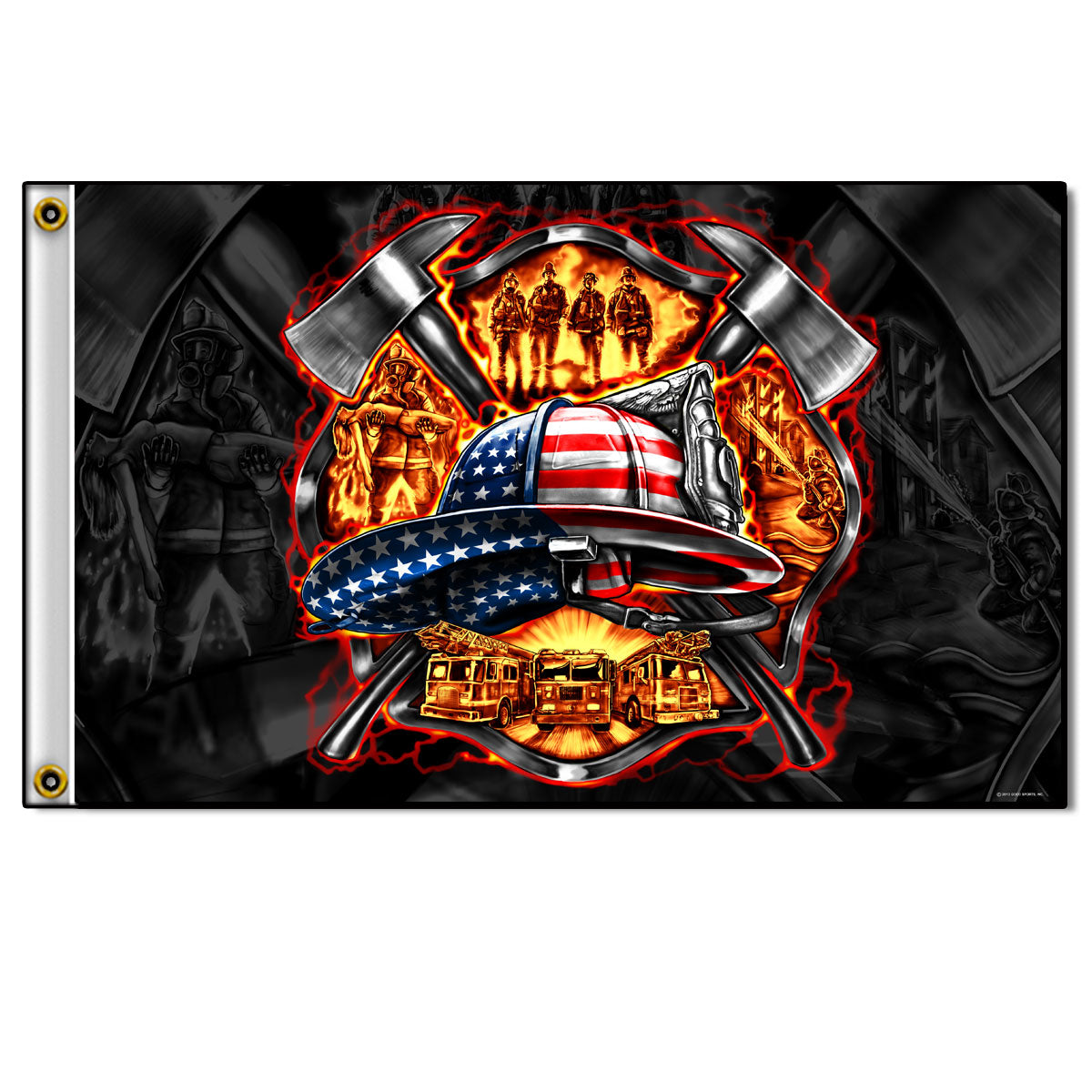 fga1056 3 x 5 ft. Fire Fighter Flag