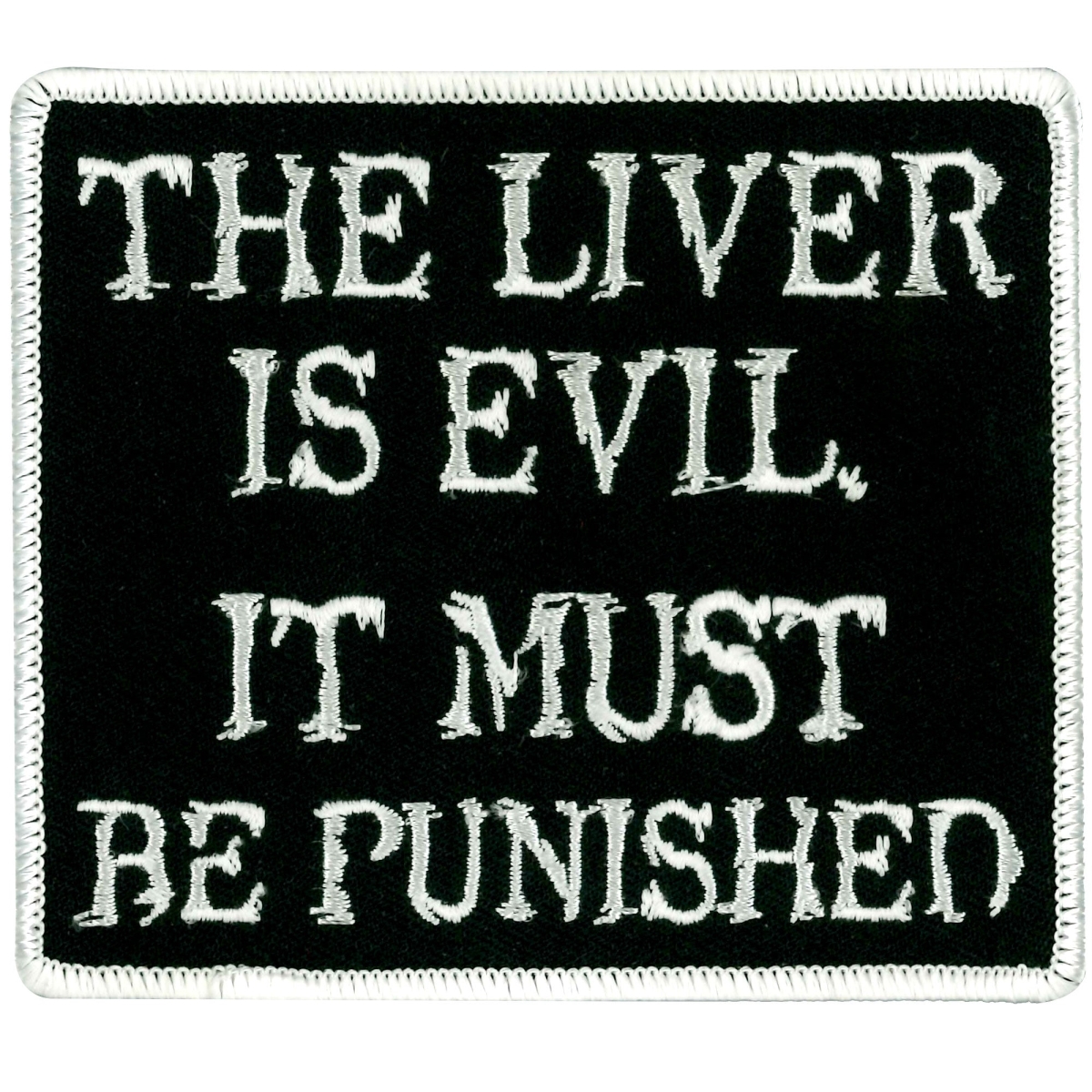 PPL9300 4 x 4 in. The Liver is Evil Patch - Multi Color