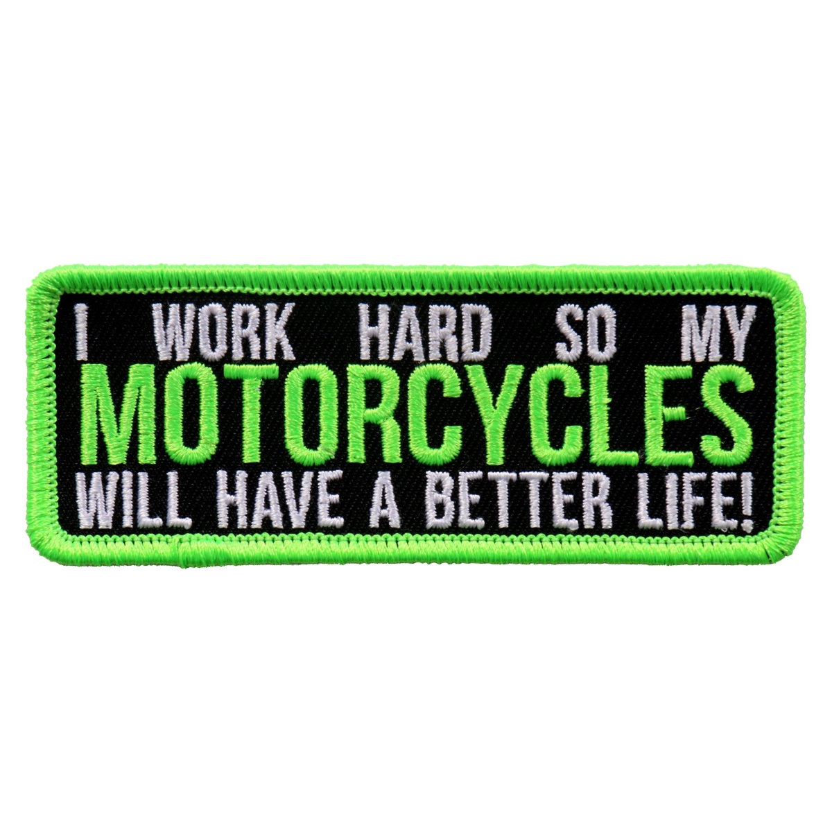 PPL9667 4 x 2 in. Work Hard Patch - Multi Color