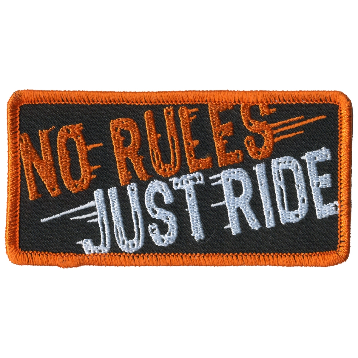 PPL9775 4 x 2 in. No Rules Just Ride Patch - Multi Color