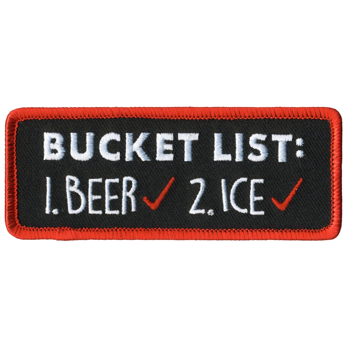 PPL9782 4 x 2 in. Hot Leather Bucket List Patch - Multi Color