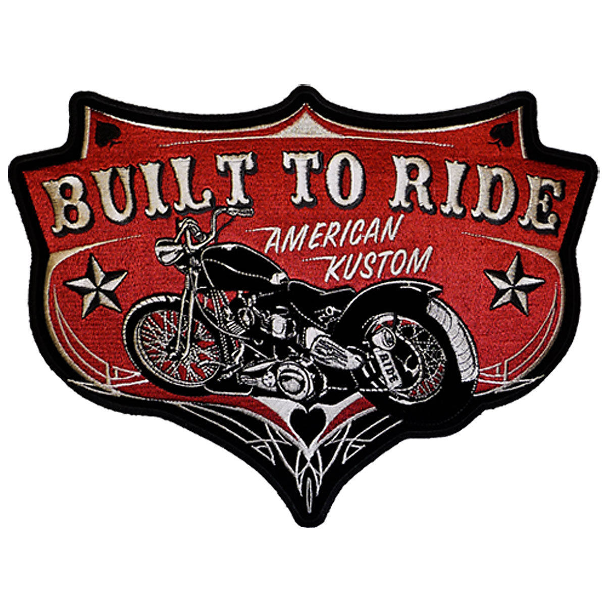 PPA5140 5 x 4 in. Built to Ride American Kustom Patch - Multi Color