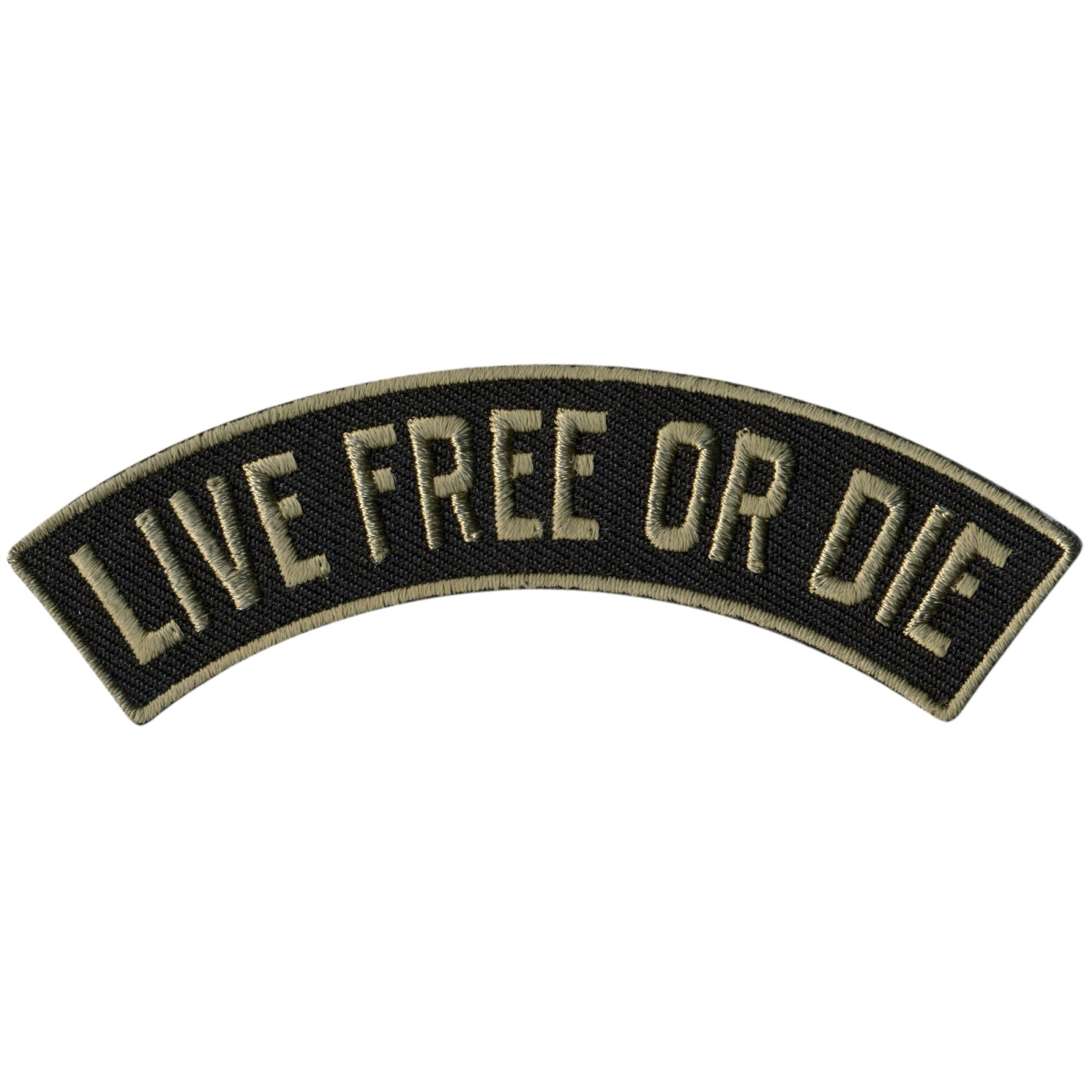 PPM4140 4 x 1 in. Live Free Or Die Top Rocker Patch - Multi Color