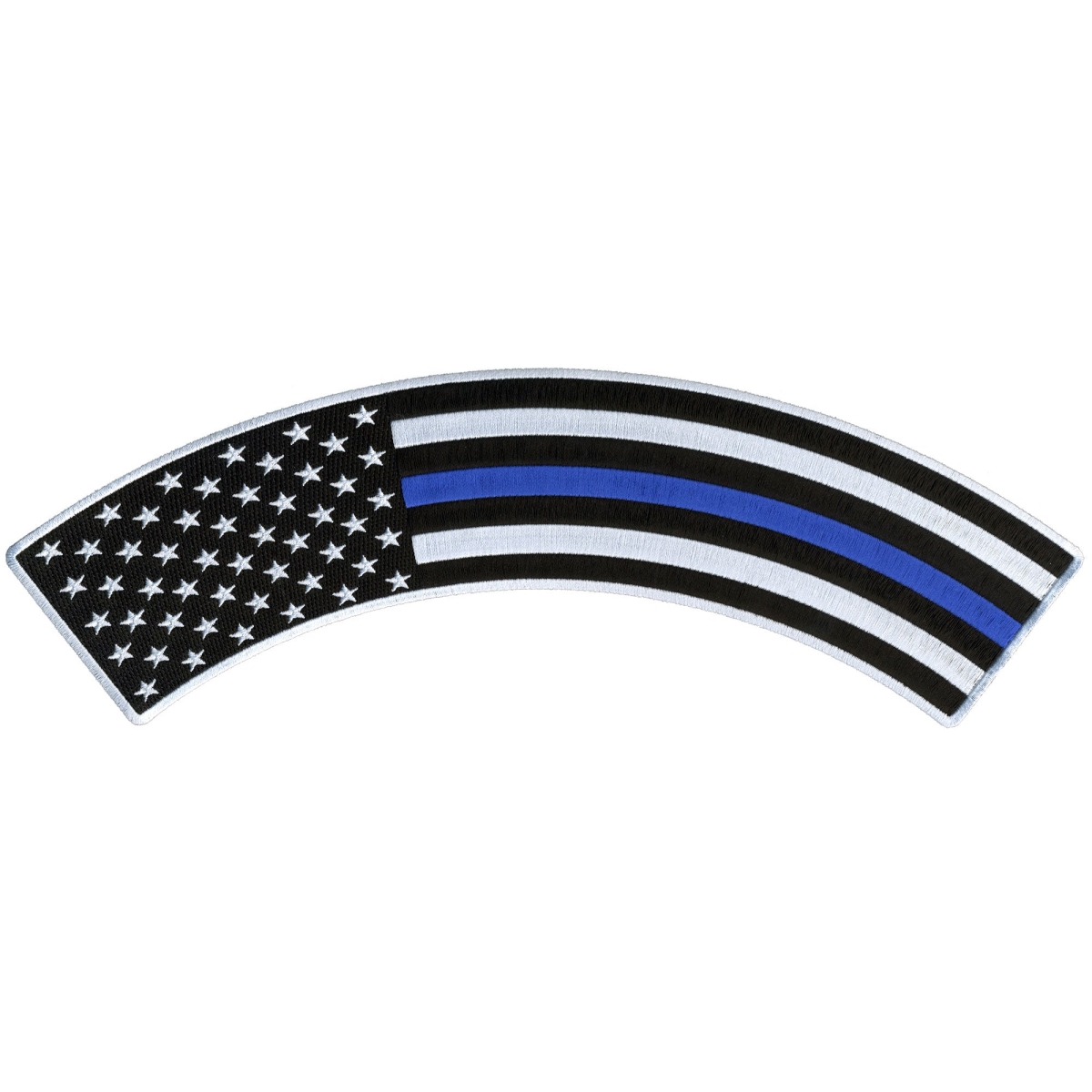 PPM4157 12 x 3 in. Thin Blue Line Top Rocker Patch - Multi Color