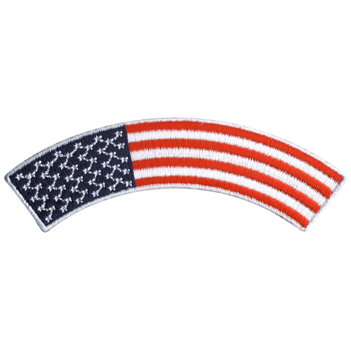 PPM4160 American Flag Top Rocker Patch - Multi Color - 4 x 1 in. - Iron/Sew-On