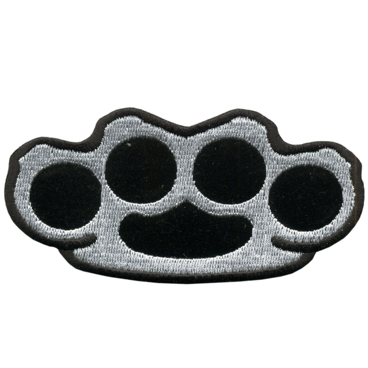 Picture of Hot Leathers PPA3122 4 x 2 in. Brass Knuckles Patch - Black & White