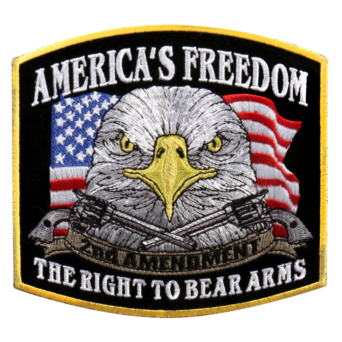 Picture of Hot Leathers PPA3380 5 x 4 in. Americas Freedom Second Amendment Patch - Multi Color