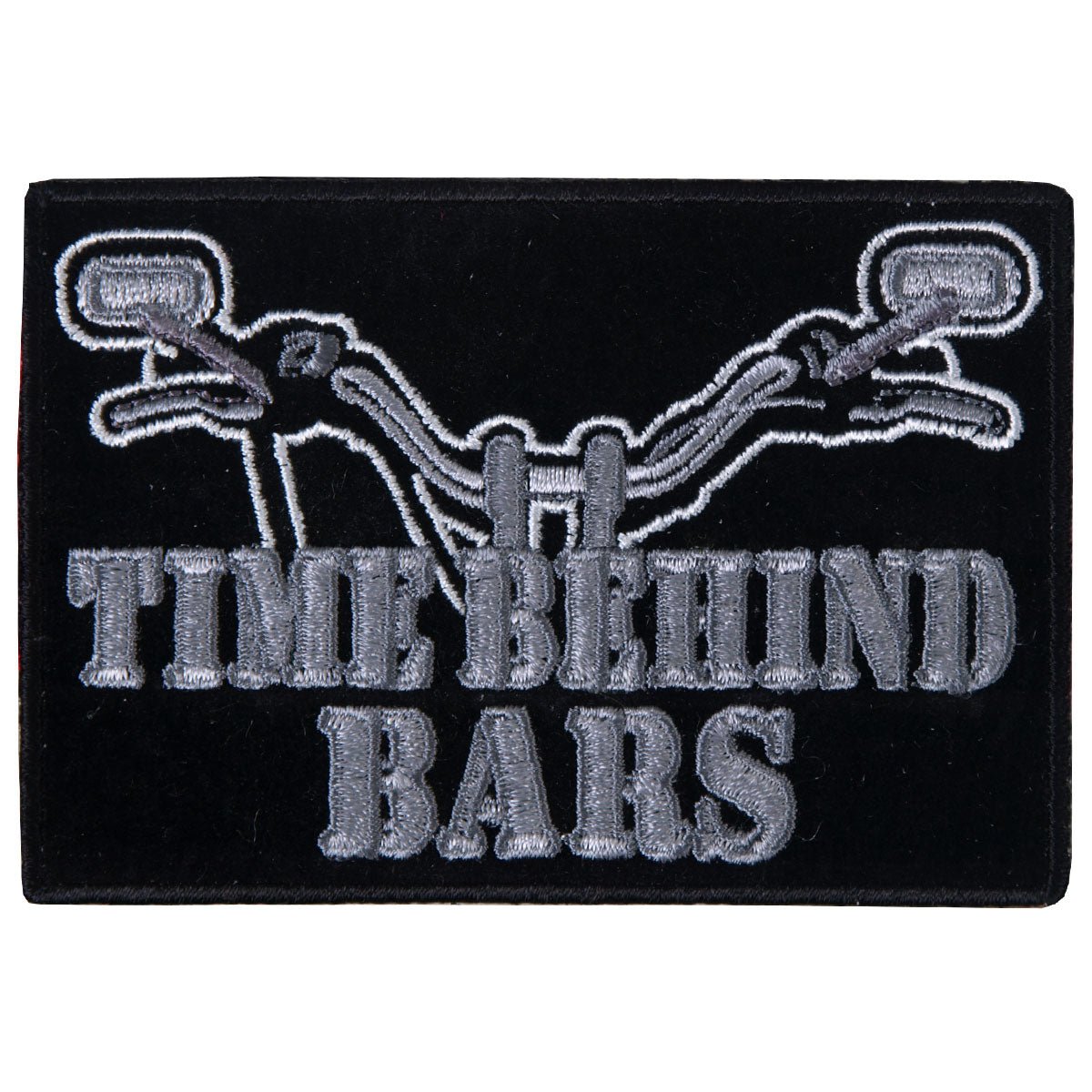 Picture of Hot Leathers PPA3492 4 x 3 in. Time Behind Bars Patch - Black & Gray