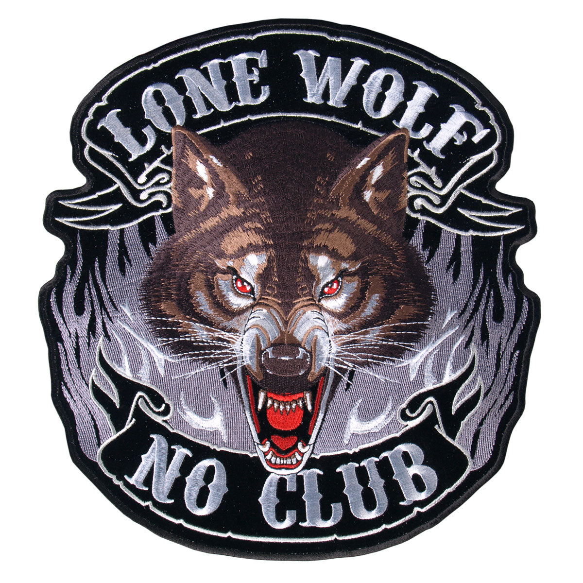 Picture of Hot Leathers PPA3857 10 x 11 in. Lone Wolf Full Face Patch - Multi Color