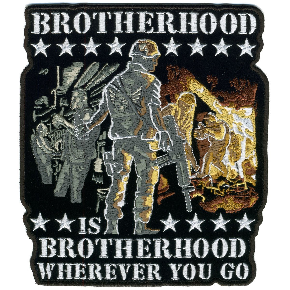 PPA5707 10 x 11 in. Brotherhood Wherever You Go Patch
