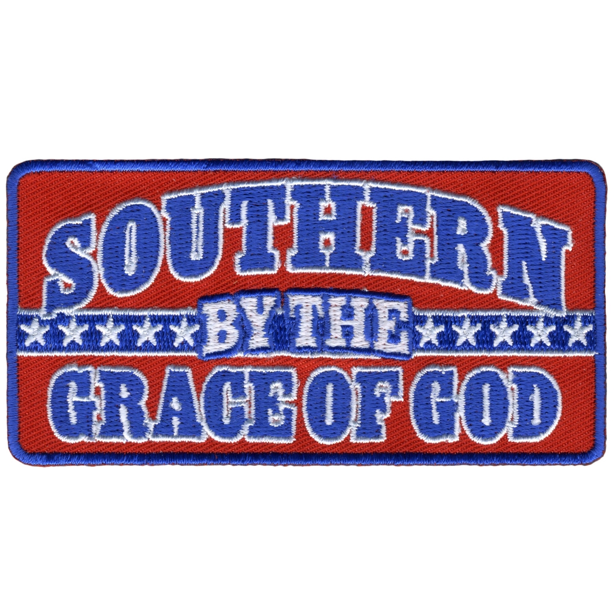 PPL9942 4 x 2 in. Southern by the Grace of God Patch - Multi Color