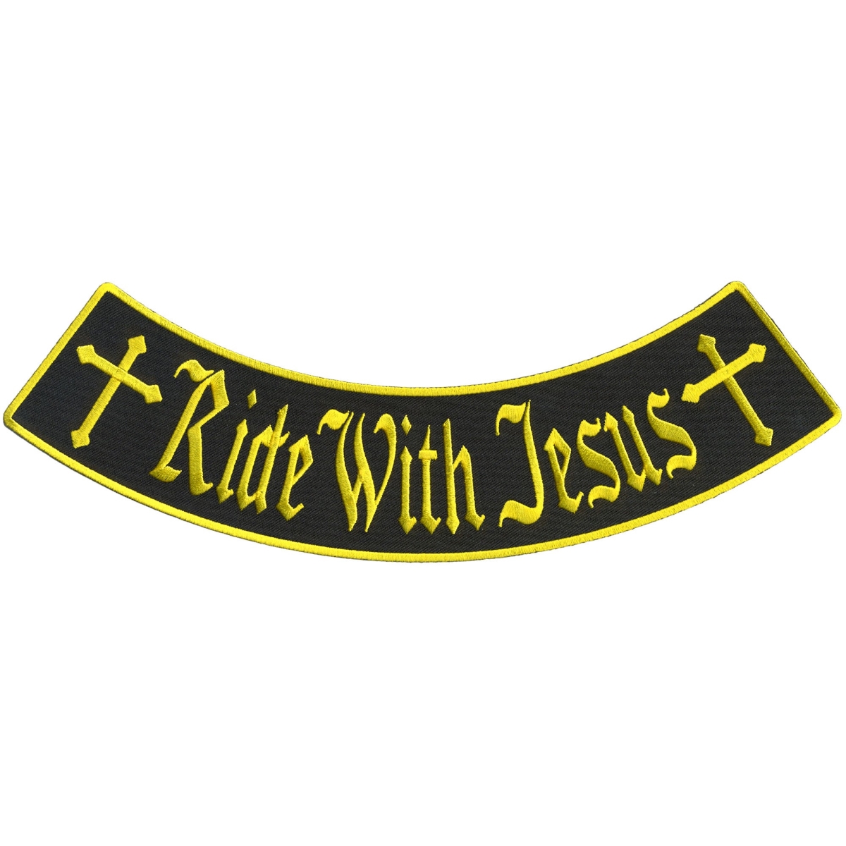 PPM5205 12 x 3 in. Ride with Jesus Bottom Rocker Patch - Multi Color