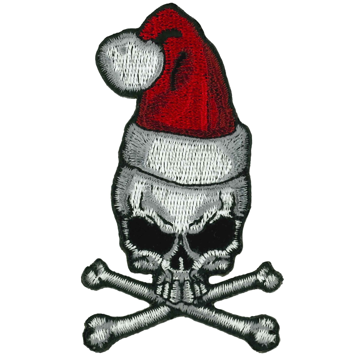 PPQ1570 2 x 3.25 in. Santa Skull Patch - Multi Color