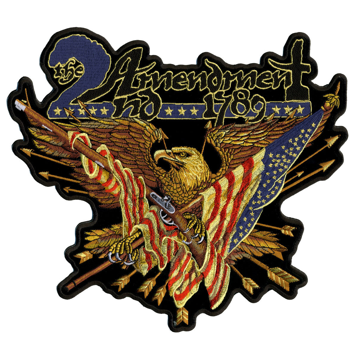 PPA7099 11 x 10 in. Shall Not Infringe Biker Patch - Multi Color