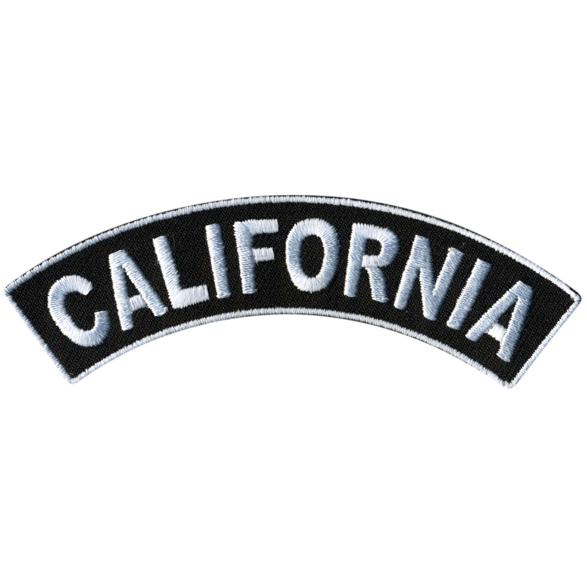 PPM4010 4 x 1 in. California Top Rocker Patch - Black & White