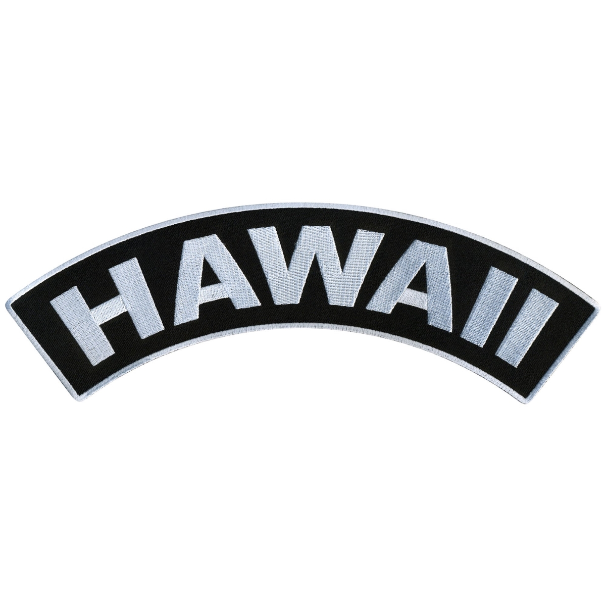 PPM4021 12 x 3 in. Hawaii Top Rocker Patch - Black & White