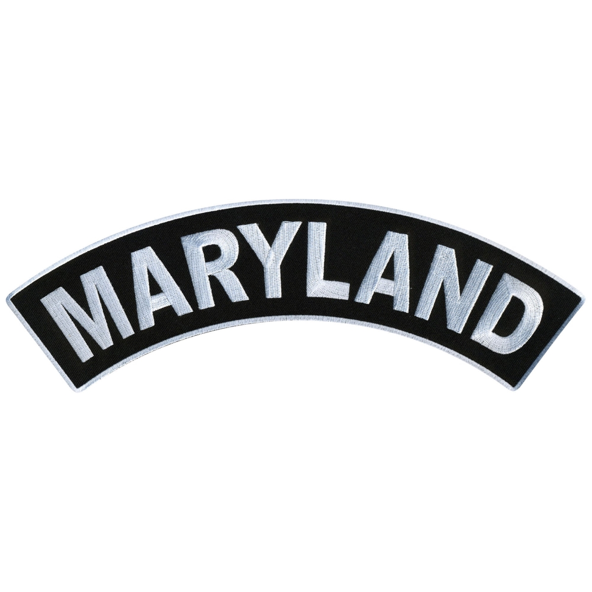 PPM4039 12 x 3 in. Maryland Top Rocker Patch - Black & White