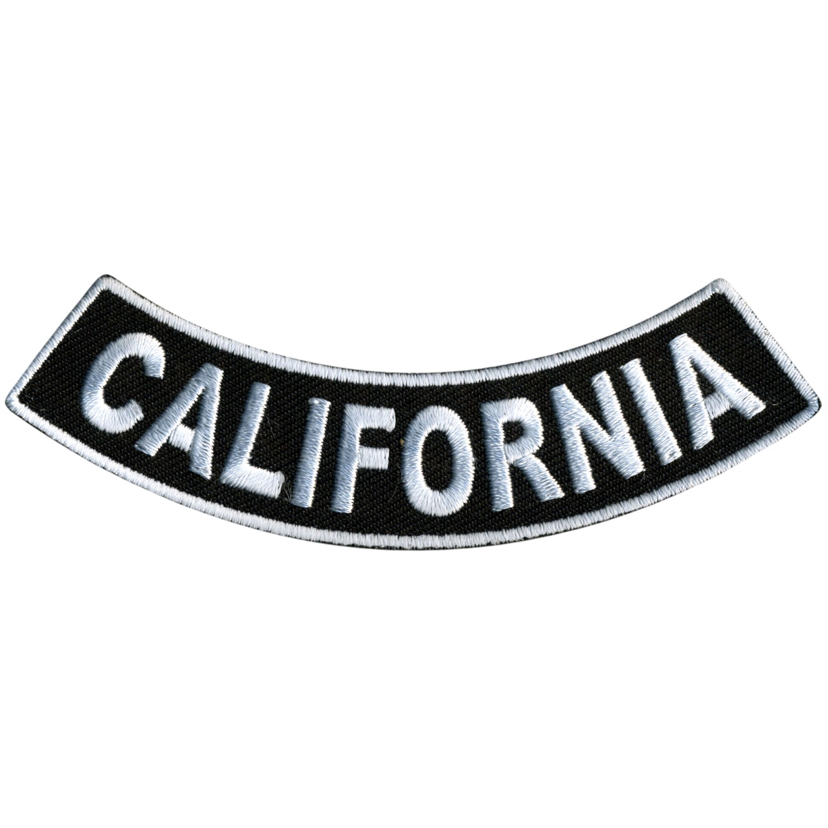 PPM5010 4 x 1 in. California Bottom Rocker Patch - Black & White