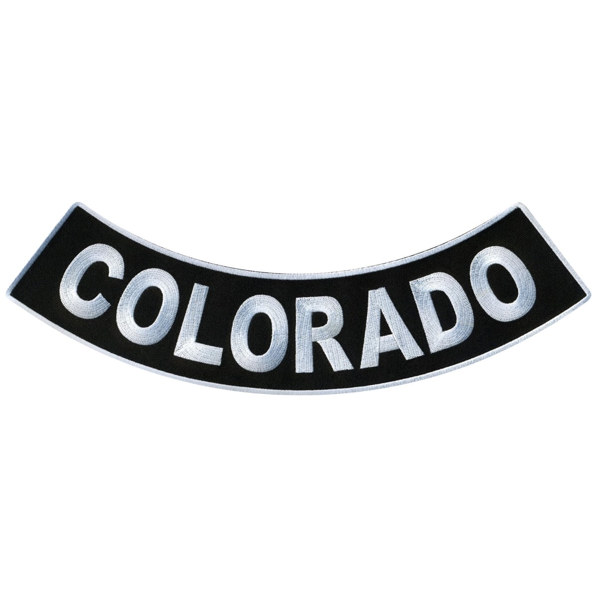 PPM5011 12 x 3 in. Colorado Bottom Rocker Patch - Black & White