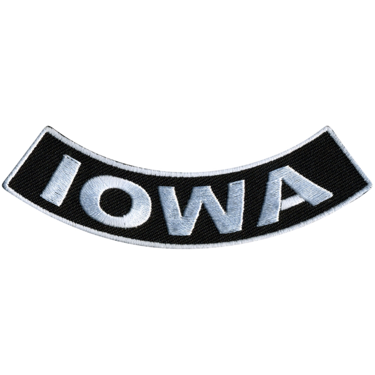 PPM5030 4 x 1 in. Iowa Bottom Rocker Patch - Black & White