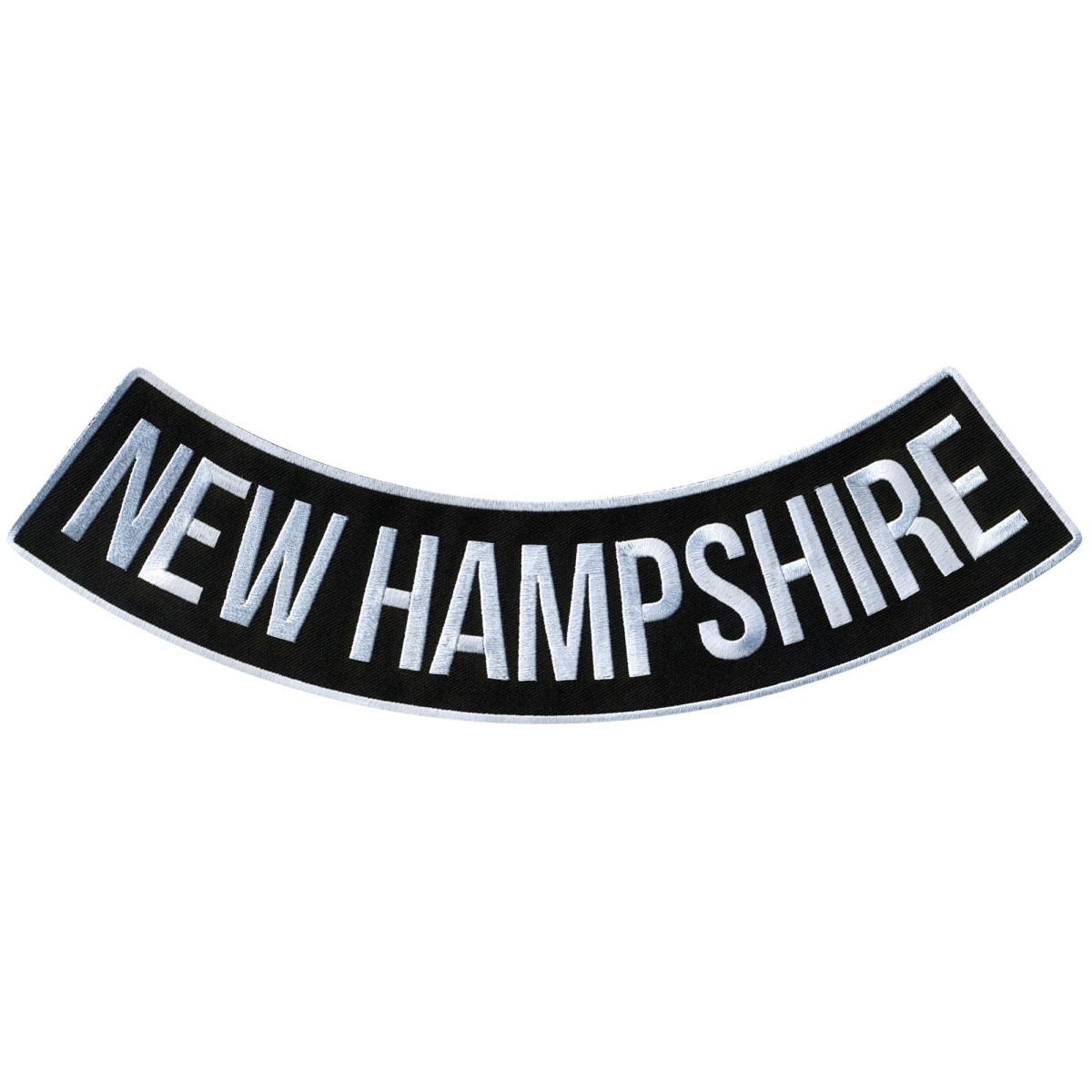 PPM5057 12 x 3 in.   Hampshire Bottom Rocker Patch - Black & White