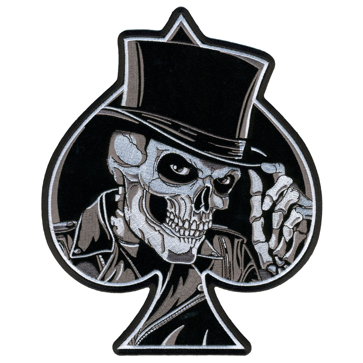 PPA6057 8 x 10 in. Top Hat Skull Patch