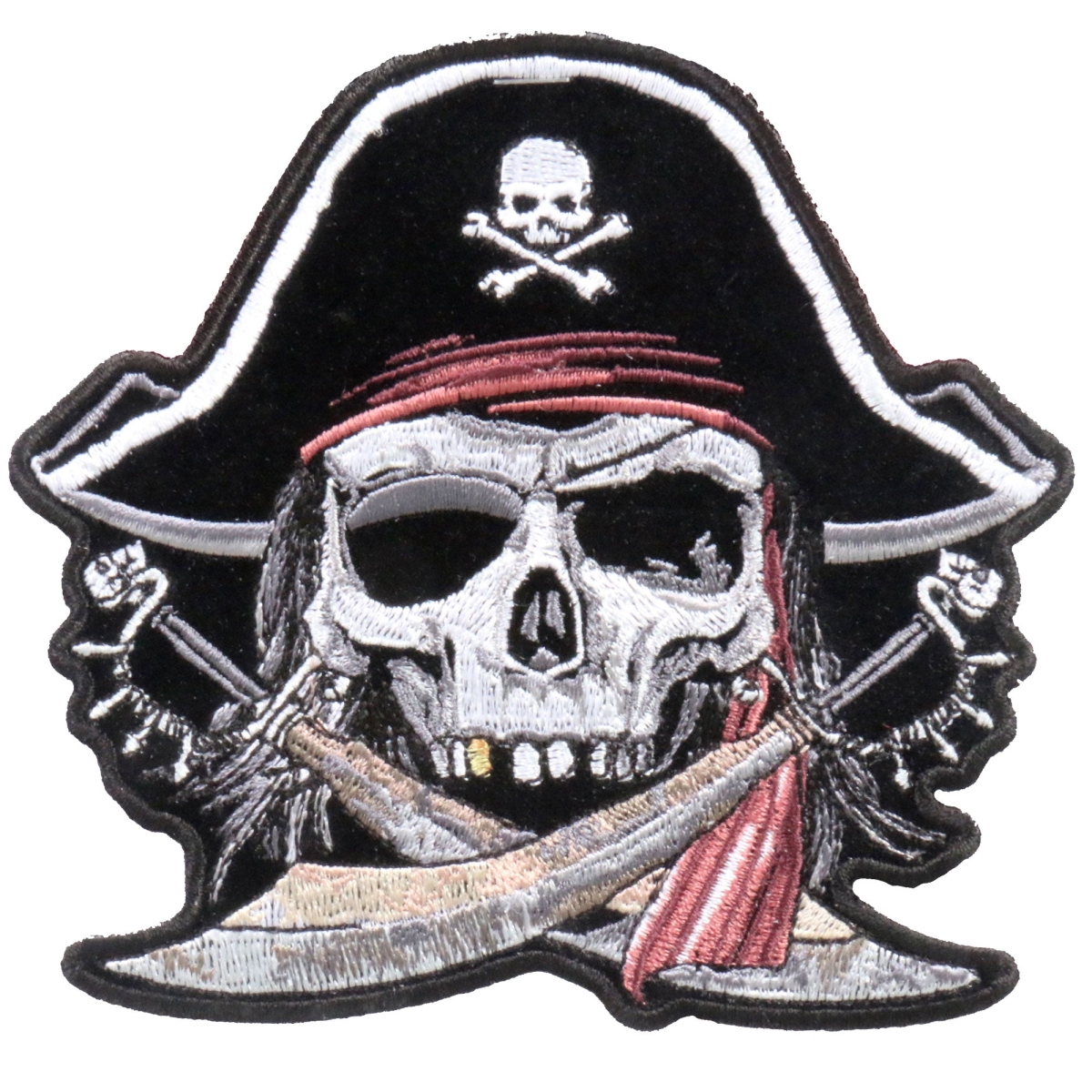 PPA6843 5 x 5 in. Pirate Skull Patch - Multi Color