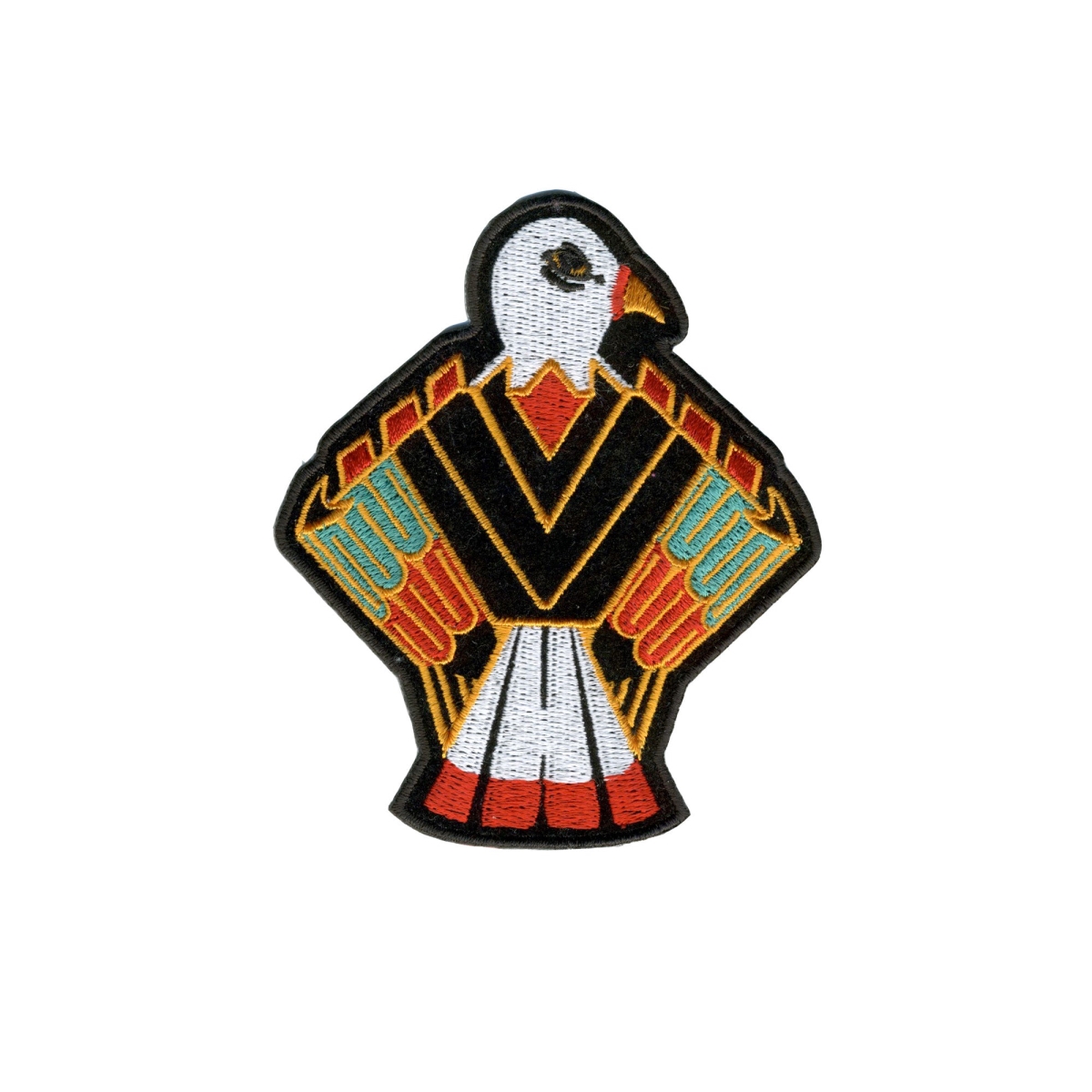 PPA8910 4 x 4 in. Native Eagle Patch - Multi Color