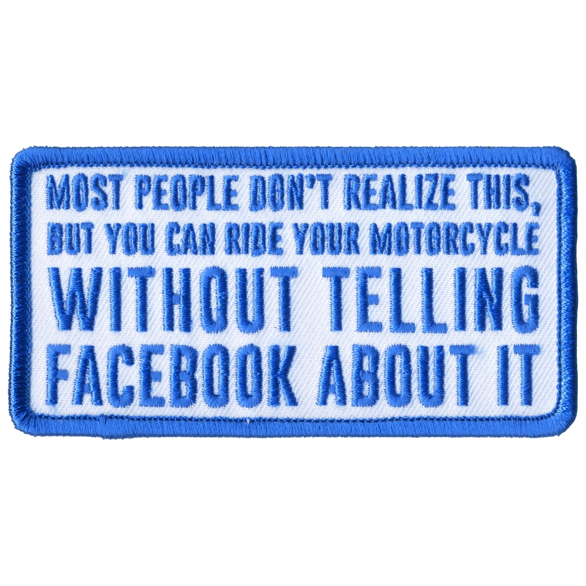 PPL9799 4 x 2 in. Without Telling Facebook Patch - Multi Color