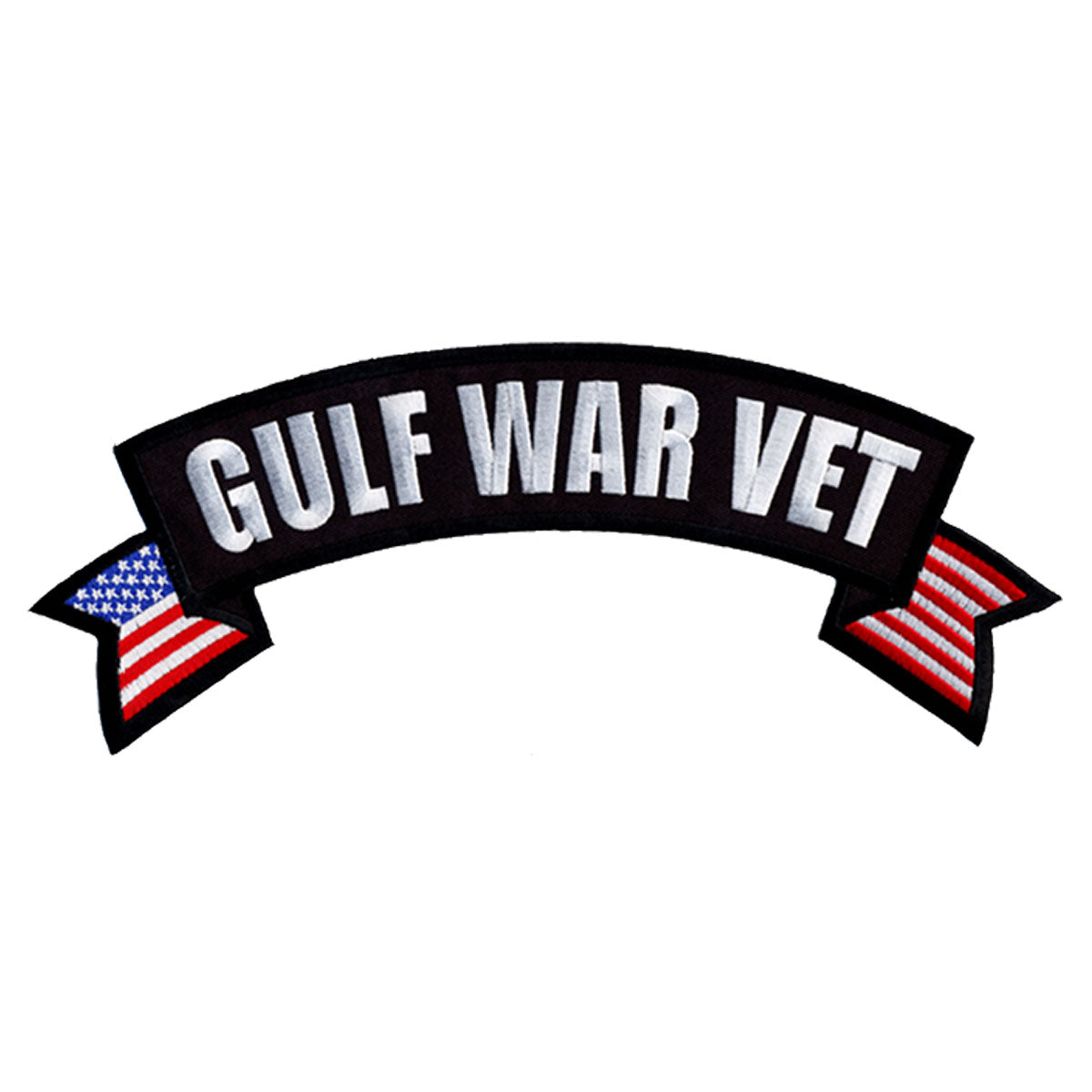 PPM2105 4 x 1 in. Gulf War Vet Banner Patch - Black & White