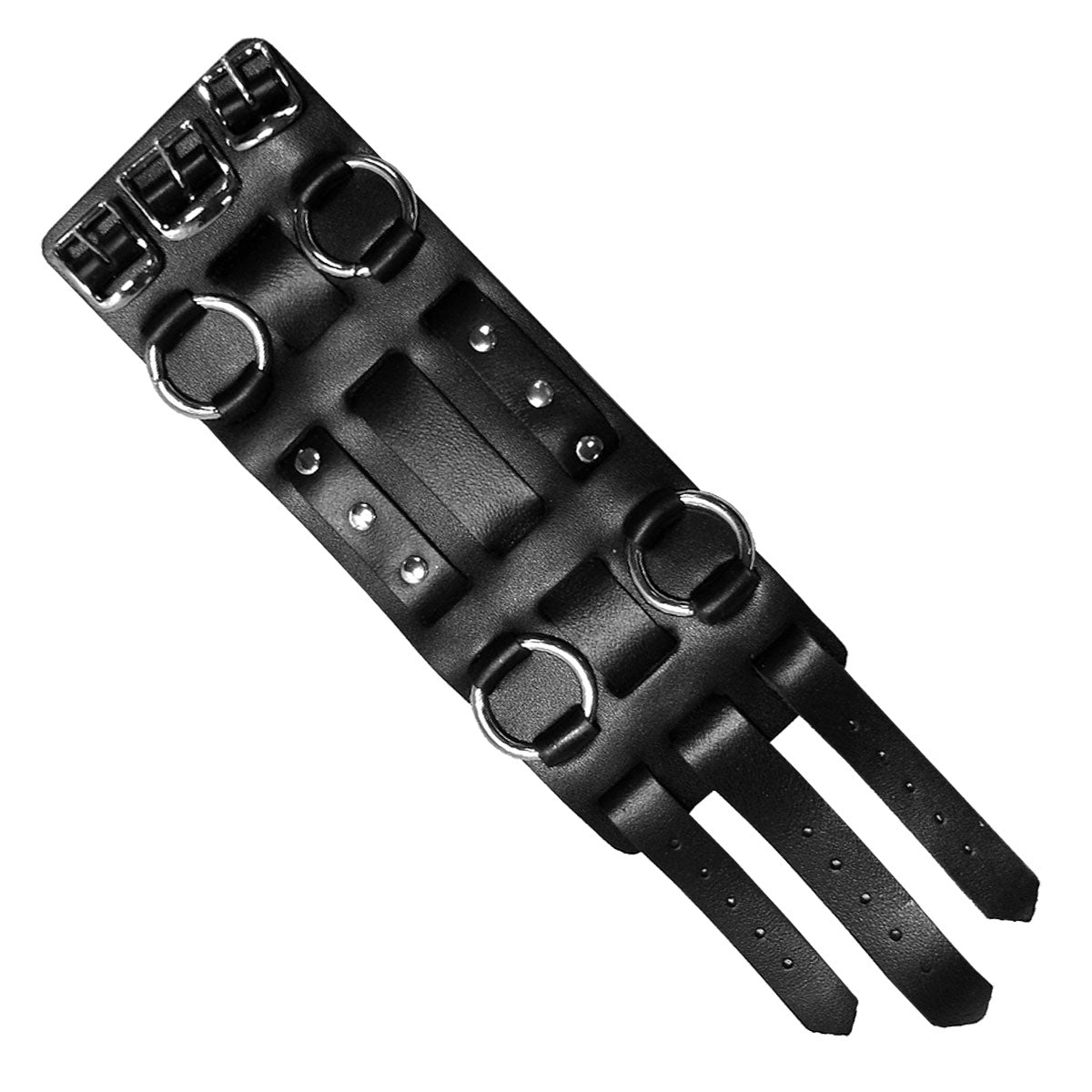 wtb1014 3 in. Leather Watch Band - Black