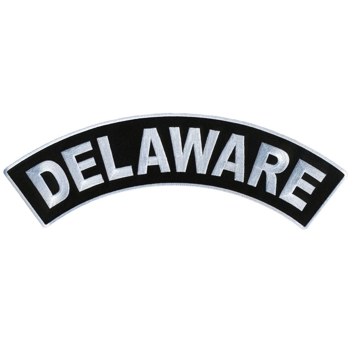 PPM4015 12 x 3 in. Delaware Top Rocker Patch - Black & White
