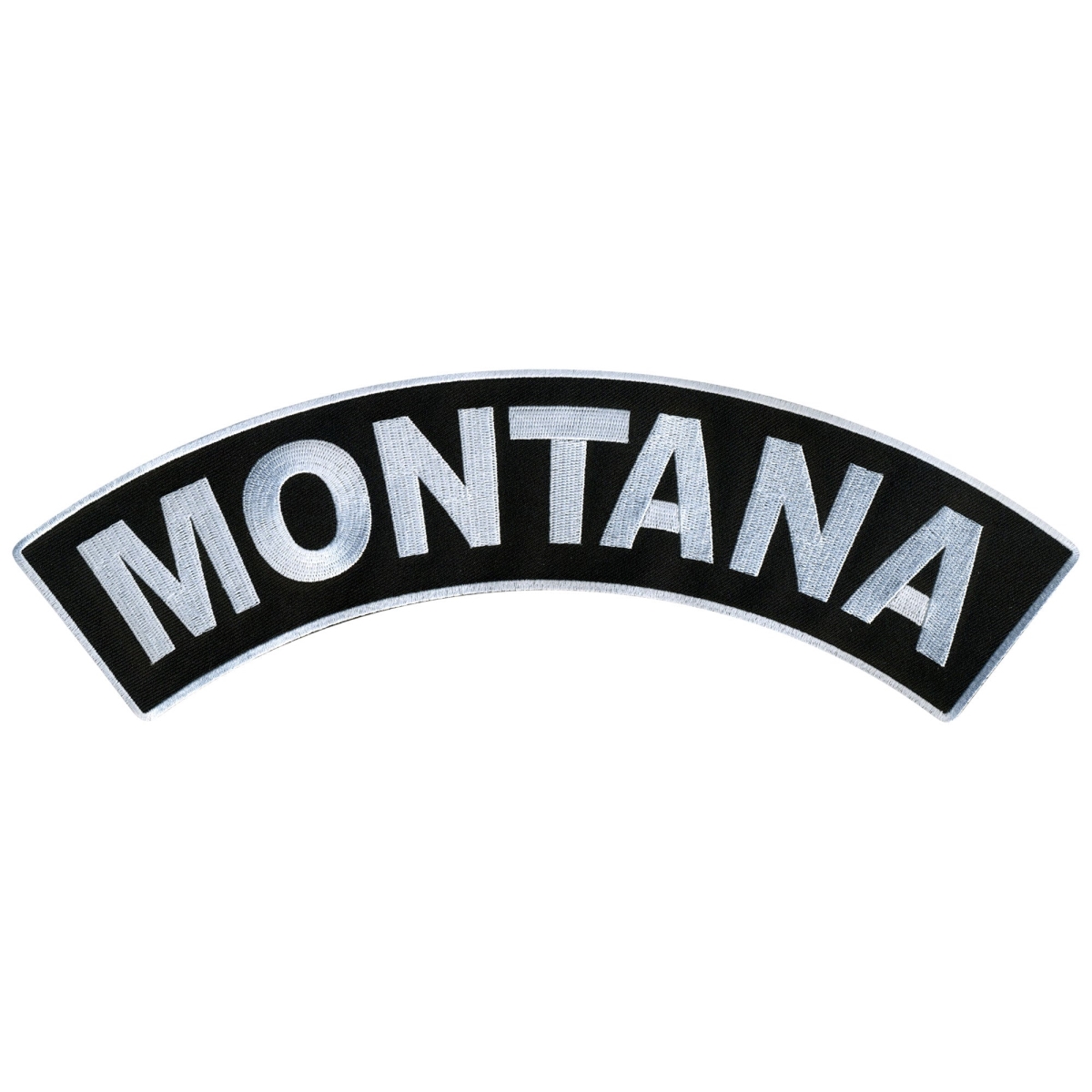 PPM4051 12 x 3 in. Montana Top Rocker Patch - Black & White