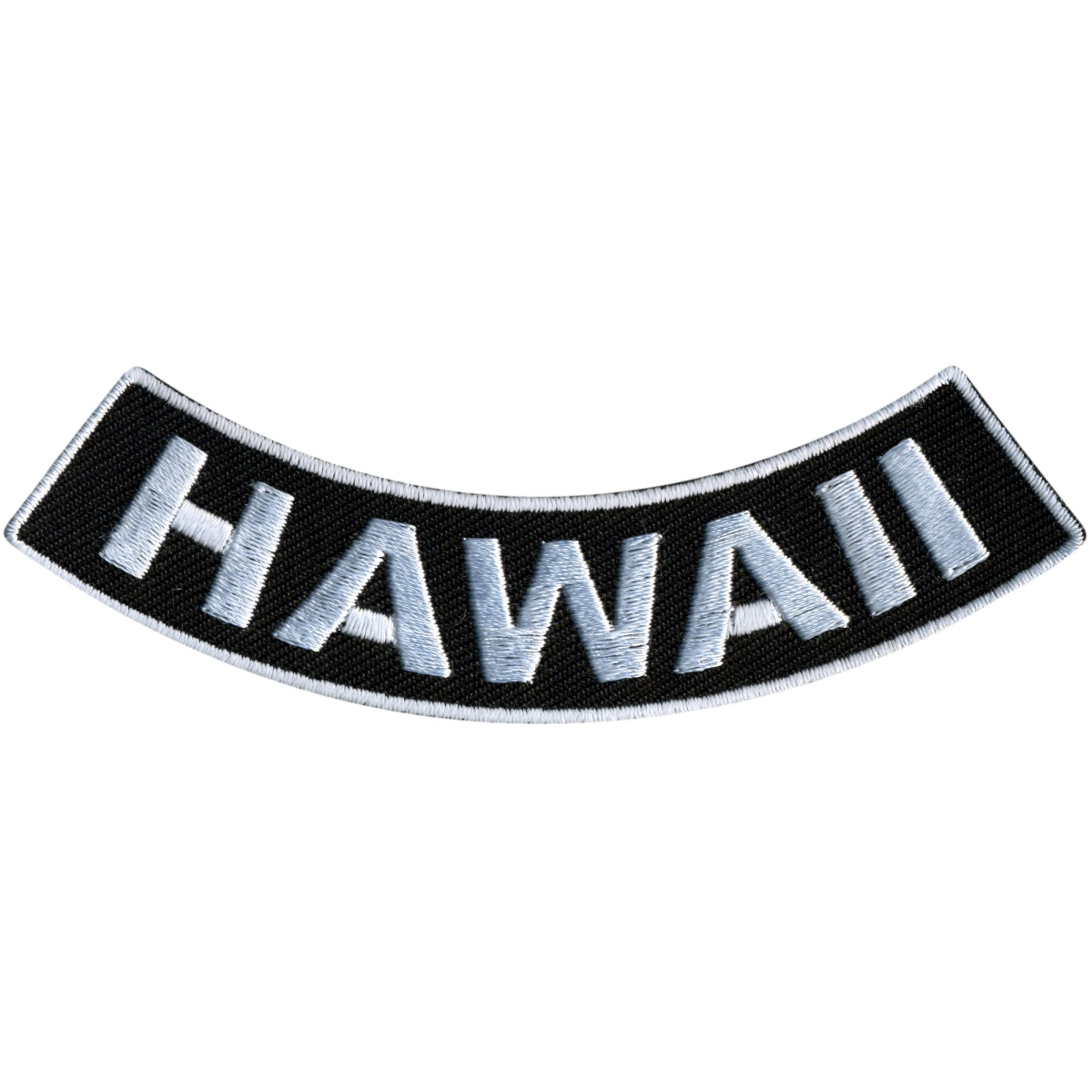 PPM5022 4 x 1 in. Hawaii Bottom Rocker Patch - Black & White